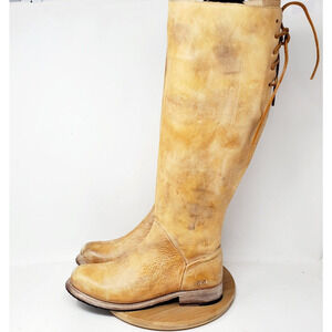 Bed Stu Manchester Boots Womens 9 Distressed Rustic Tan Leather Tall Riding